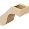 Ekena Millwork 5-inch W x 12-inch D x 12-inch H Del Monte Rough Cedar Woodgrain TimberThane Knee Brace, Primed BRCUR05X12X12DELRCPR - alternate 3